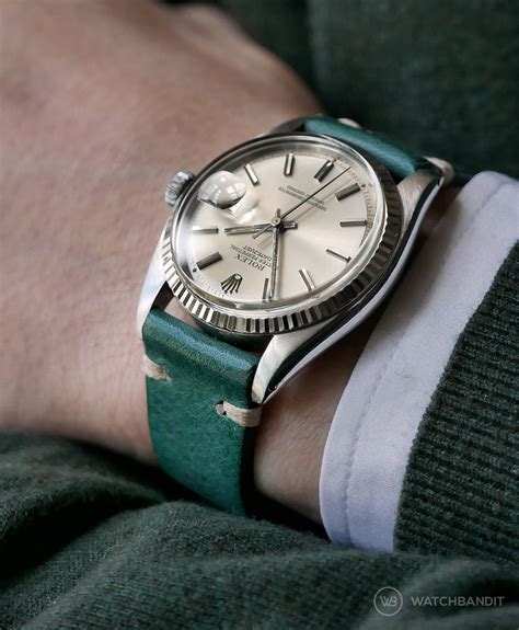 rolex datejust 28 leather strap|vintage rolex datejust leather strap.